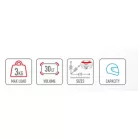 Givi E300N2B Monolock doboz - piros fényvisszaverővel– 30L, univerzális platnival