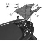 Csomagtartó platni Yamaha Majesty 400 (04-08) / Yamaha Majesty 400 (09-14) GIVI MonoLOCK dobozhoz