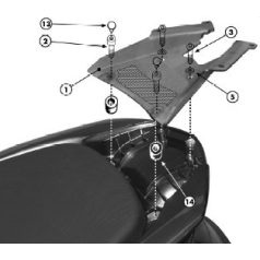   Csomagtartó platni Yamaha Majesty 400 (04-08) / Yamaha Majesty 400 (09-14) GIVI MonoLOCK dobozhoz