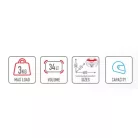 Givi E340 VISION Monolock doboz – piros fényvisszaverővel, 34L, univerzális platnival