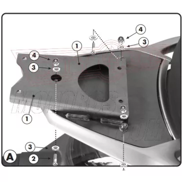   Csomagtartó platni Piaggio Beverly 125-250-400 (04-07) / Piaggio Beverly Tourer 125-250-300-400 (08-10) / Piaggio Beverly 500 (2005) GIVI