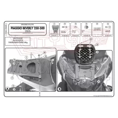   Csomagtartó platni Piaggio Beverly 125-250-400 (04-07) / Piaggio Beverly Tourer 125-250-300-400 (08-10) / Piaggio Beverly 500 (2005) GIVI