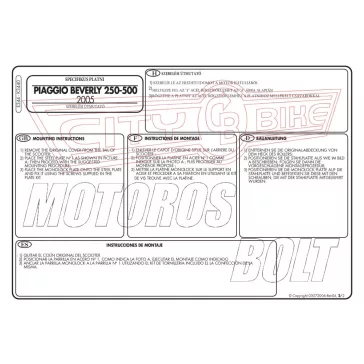   Csomagtartó platni Piaggio Beverly 125-250-400 (04-07) / Piaggio Beverly Tourer 125-250-300-400 (08-10) / Piaggio Beverly 500 (2005) GIVI