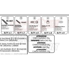   Csomagtartó kiegészítő Kawasaki KLV 1000 (04-10) / Suzuki DL 650 V-Strom (04-11) / Suzuki DL 1000 V-Strom (02-10) GIVI MonoLOCK dobozhoz