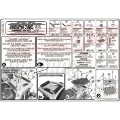   Csomagtartó kiegészítő Kawasaki KLV 1000 (04-10) / Suzuki DL 650 V-Strom (04-11) / Suzuki DL 1000 V-Strom (02-11) GIVI MonoKEY dobozhoz