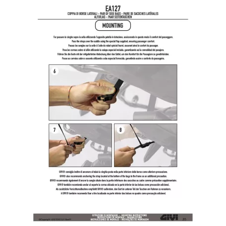 GIVI EA127B – 30+30 literes oldaltáska szett túrázáshoz, vízálló béléssel (nyeregtáska)