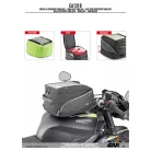 GIVI EA131B 20–26L Bővíthető Tanklock Motoros Tanktáska – Térképtartóval és Esővédővel