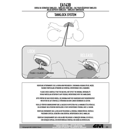 GIVI EA143B TANKLOCK – Bővíthető enduró tanktáska vízálló huzattal (21–27 L)