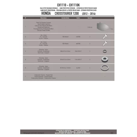 Kézvédő kiegészítő HONDA Crosstourer 1200 / Crosstourer 1200 DCT (2012-2016) GIVI