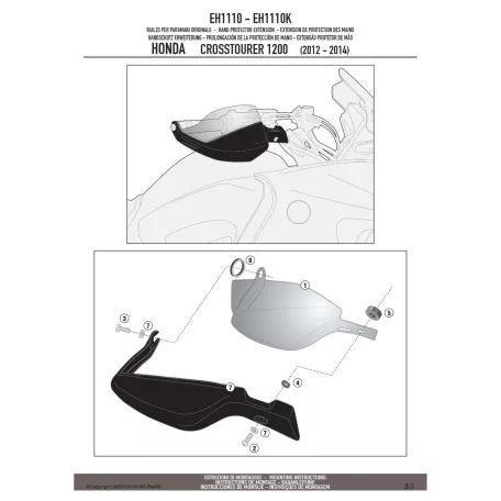 Kézvédő kiegészítő HONDA Crosstourer 1200 / Crosstourer 1200 DCT (2012-2016) GIVI