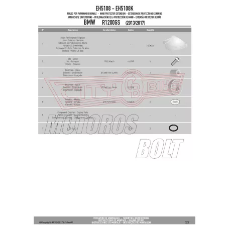 Kézvédő kiegészítő BMW F 800 GS Adventure (2013-2018) / BMW F 850 GS (2018-2020) / BMW S 1000 XR (2015-2019) / BMW R 1200 GS / Adventure (2014-2018) / BMW R 1250 GS / Adventure (19-24) GIVI