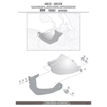 Kézvédő kiegészítő BMW F 850 GS (2019-2020) GIVI
