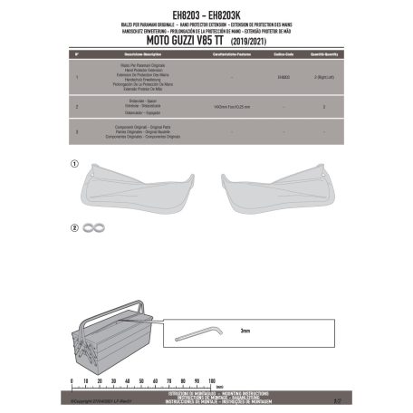 Kézvédő kiegészítő MOTO GUZZI V85 TT (2019-2023) GIVI