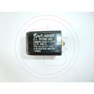 Indexrelé 12V 1W-100W 3 lábú Led