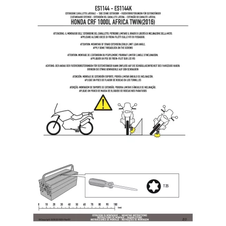 Oldalsztender talp HONDA CRF 1000 Africa Twin (2016-2017) GIVI