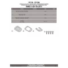 Oldalsztender talp Honda X-ADV 750 (2017-2020) GIVI