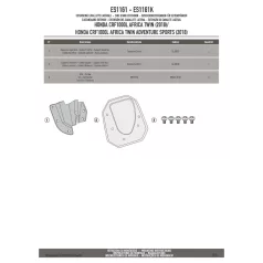   Oldalsztender talp HONDA CRF 1000L Africa Twin (2018-2019) / HONDA CRF 1000L Africa Twin Adventure Sports (2018-2019) GIVI