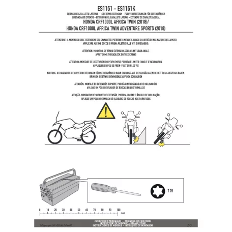 Oldalsztender talp HONDA CRF 1000L Africa Twin (2018-2019) / HONDA CRF 1000L Africa Twin Adventure Sports (2018-2019) GIVI