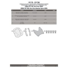   Oldalsztender talp HONDA CRF 1100L Africa Twin (2020-2024) / HONDA CRF1100L Africa Twin Adventure Sports (2020-2024) / HONDA X-ADV 750 (21-24) GIVI