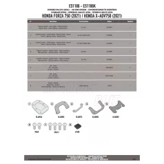   Oldalsztender talp HONDA FORZA 750 (21-23) / HONDA X-ADV 750 (21-25) GIVI