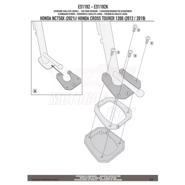 Oldalsztender talp HONDA NC 750 X (21-24) GIVI