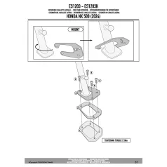 Oldalsztender talp HONDA NX 500 (2024-2025) GIVI