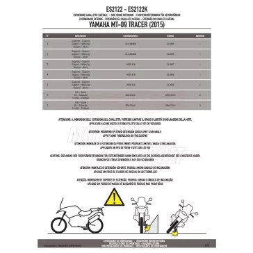   Oldalsztender talp YAMAHA MT-09 Tracer (15-17) / XSR 900 (16-21) / Niken 900 (19-24) / Niken GT 900 (19-24) / Tracer 900 / Tracer 900 GT (18-20) GIVI