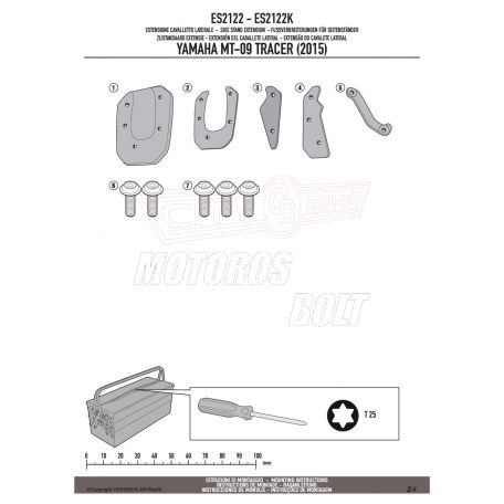 Oldalsztender talp YAMAHA MT-09 Tracer (15-17) / XSR 900 (16-21) / Niken 900 (19-24) / Niken GT 900 (19-24) / Tracer 900 / Tracer 900 GT (18-20) GIVI