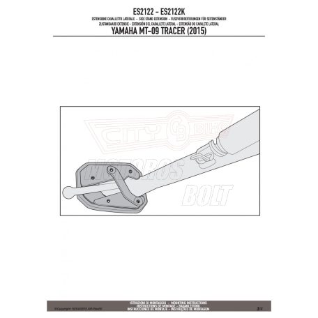 Oldalsztender talp YAMAHA MT-09 Tracer (15-17) / XSR 900 (16-21) / Niken 900 (19-24) / Niken GT 900 (19-24) / Tracer 900 / Tracer 900 GT (18-20) GIVI