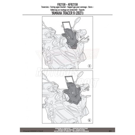 Oldalsztender talp YAMAHA Tracer 9 / Tracer 9 GT (21-24) GIVI