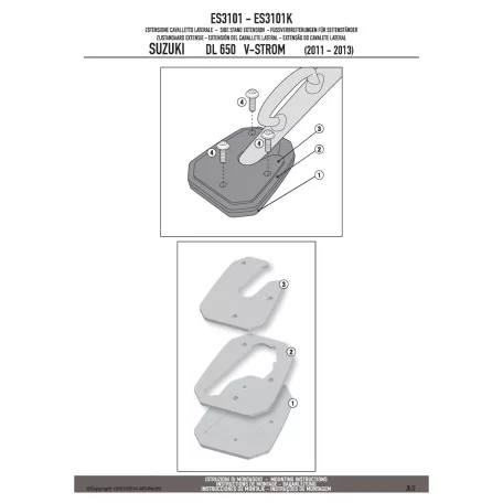 Oldalsztender talp GIVI ES3101