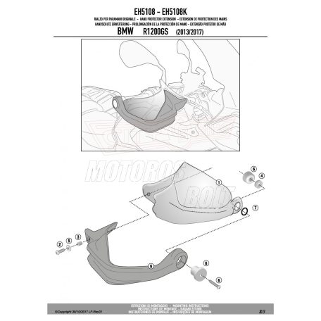 Oldalsztender talp BMW R 1250 GS (19 > 23) / R 1200 GS (13 > 18) GIVI