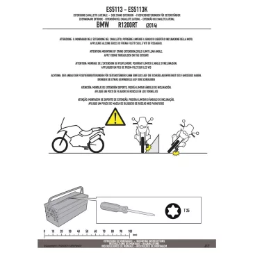   Oldalsztender talp BMW R 1200 RT (2014-2018), BMW R 1250 RT (2021-2025) GIVI