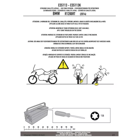 Oldalsztender talp BMW R 1200 RT (2014-2018), BMW R 1250 RT (2019-2025) GIVI