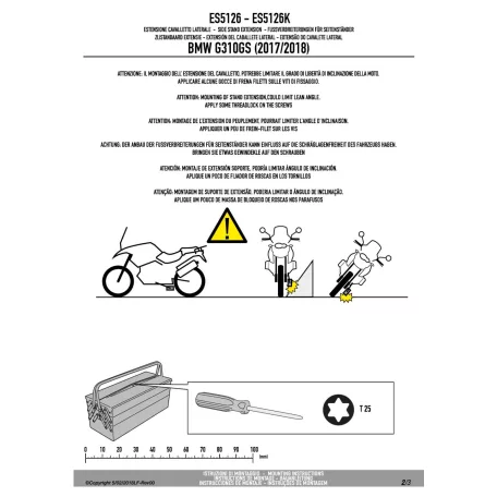 Oldalsztender talp BMW G 310 GS (17-24) GIVI