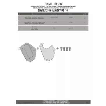 Oldalsztender talp BMW R 1250 GS Adventure (19-24) GIVI