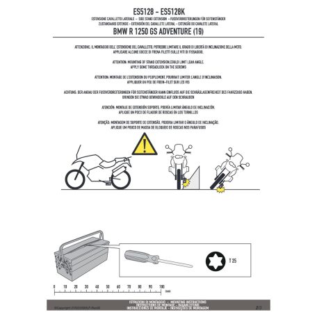 Oldalsztender talp BMW R 1250 GS Adventure (19-24) GIVI