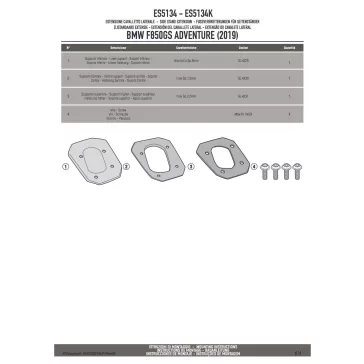 Oldalsztender talp BMW F 850 GS Adventure (19-23) GIVI