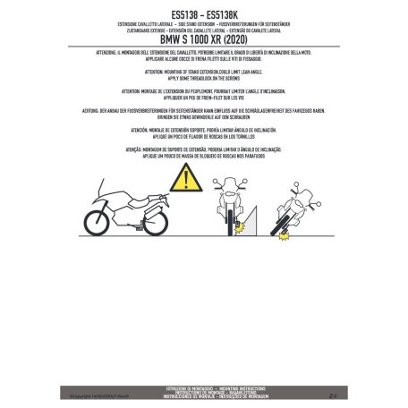 Oldalsztender talp BMW S 1000 XR (20-24) GIVI