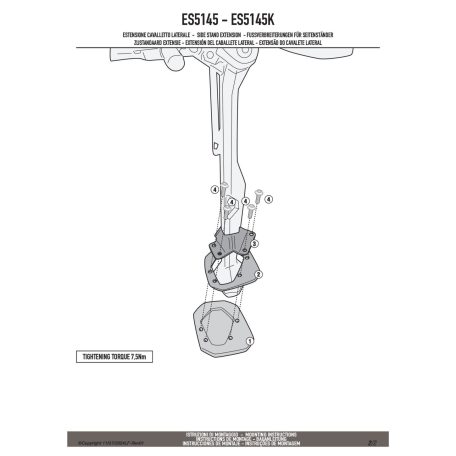 Oldalsztender talp BMW F 900 GS (2024-2025) GIVI