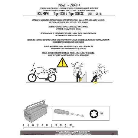Oldalsztender talp TRIUMPH Tiger 800 / 800 XC / 800 XR (2011-2017) GIVI