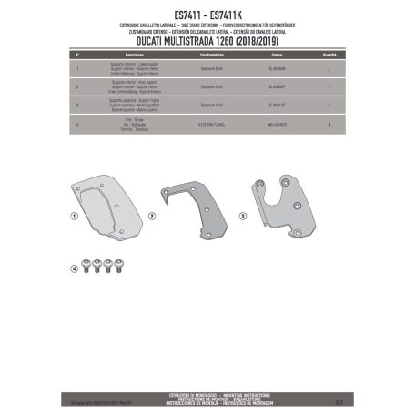 Oldalsztender talp Ducati Multistrada 1260 (18-20) GIVI