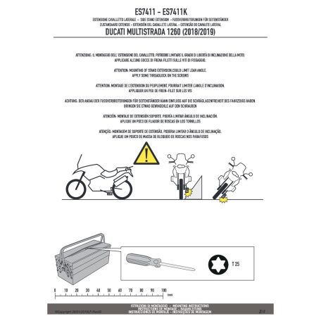 Oldalsztender talp Ducati Multistrada 1260 (18-20) GIVI