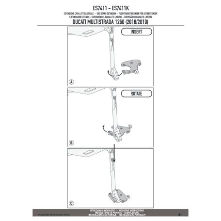 Oldalsztender talp Ducati Multistrada 1260 (18-20) GIVI