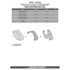   Oldalsztender talp Ducati Multistrada 950 S (19-21) / Multistrada Enduro 1260 (19-21) GIVI