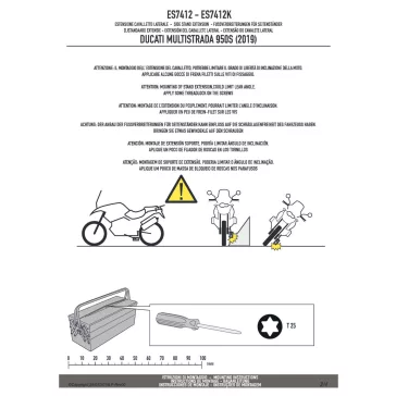  Oldalsztender talp Ducati Multistrada 950 S (19-21) / Multistrada Enduro 1260 (19-21) GIVI
