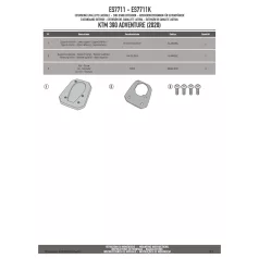 Oldalsztender talp KTM 390 Adventure (20-24) GIVI