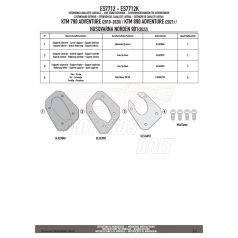   Oldalsztender talp KTM 890 Adventure (21 > 22) / 790 Adventure R (19 > 20) / 790 Adventure (19 > 20) GIVI