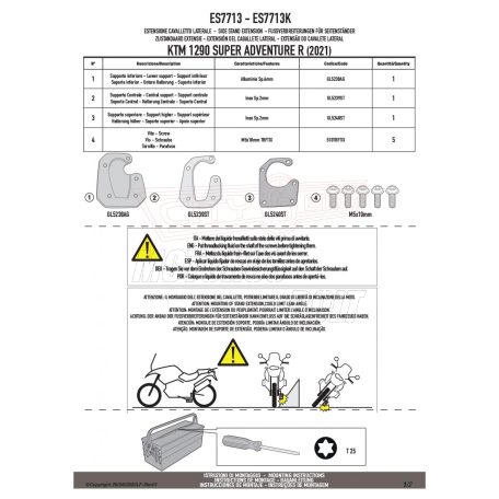 Oldalsztender talp KTM 1290 Super Adventure R (21 > 24) GIVI