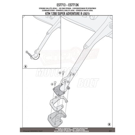 Oldalsztender talp KTM 1290 Super Adventure R (21 > 24) GIVI